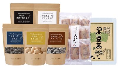 ★【産直】丹波黒豆の菓子とお茶セット（ＴＯＫ－Ｃ）