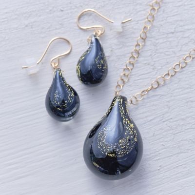 北海道/幸愛硝子/ユキエガラス ★【産直】【Ｃｒｙｓｔａｌ】「Ｂｌａｃｋ　Ｇｏｒｇｅｏｕｓー凛」セット