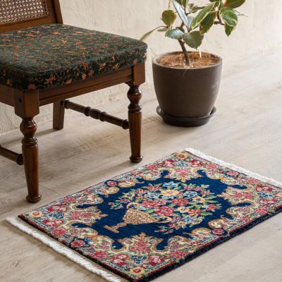 絨毯 ラグ マット 玄関マット ベルベット ウール 手織り 手織りカーペット 玄関マット ラグ 絨毯 67×120cm ベルギー ウール 厚手 じゅうたん