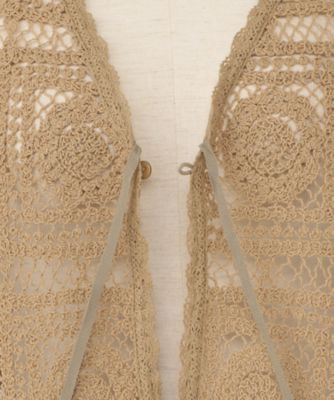 コットン麻ハンドワッシャー　フワラーボール刺繍ブラウス