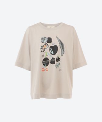 ＜super hakka feuille (Women/大きいサイズ)＞ＳＵＰＥＲ　ＨＡＫＫＡ×椎木彩子「Ｆｒｕｉｔ　Ｓｔｏｒｅ」プリントＴシャツ