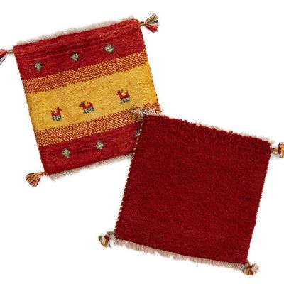 【SALE】三越伊勢丹オンラインストア ペルシャ絨毯 手織りギャッベ チェアサイズ2枚セット 8（4）ms3606、ms14351 ドアマット【三越伊勢丹/公式】