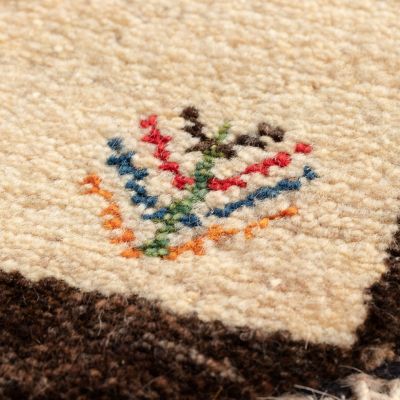 ★ペルシャ手織りギャッベ　丸形　８