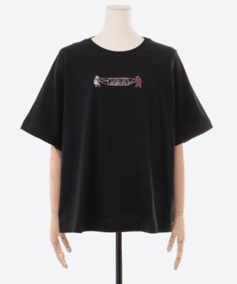 tシャツ SUPER　HAKKA×えんどうゆりこ「植物を編む」刺繍Tシャツ レディース SUPER HAKKA tシャツ SUPER HAKKA×えんどうゆりこ「植物を編む