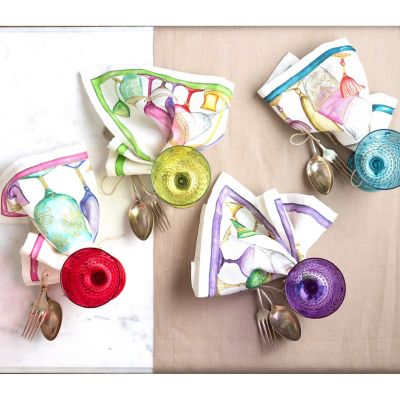＜Tessitura Toscana Telerie＞★４ＤＩＮＮＥＲ　Ｃｉｎｃｉｎ　ポーチ入リネンナプキンセット