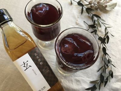 ★【産直】玄米黒酢・赤酢・マイヤーレモン３本セット