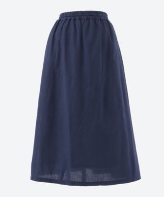 INDIGO(Women/大きいサイズ)/インディゴ ★コットン切替えスカート　プラスサイズ