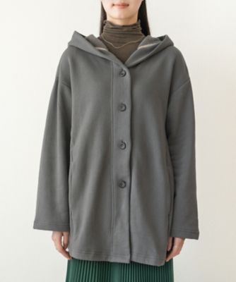 ★ナッピング裏毛フード付きコーディガン