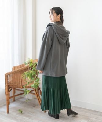 ★ナッピング裏毛フード付きコーディガン
