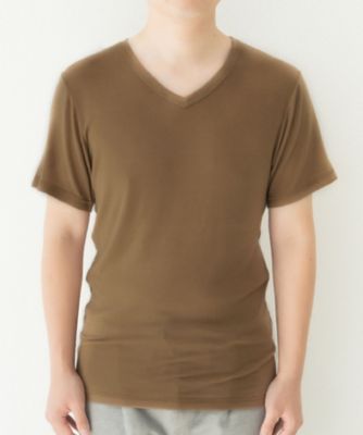 kiso natural dye/キソナチュラルダイ ★マシュマロインナーVネック半袖