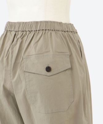 コットンワッシャーストレッチ裾レーステーパードパンツ | super