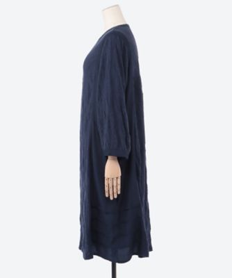 コットンリンクスローズジャカード×セルロースツイルワンピース