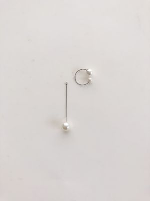 ★【受注商品】越物ナチュラルホワイト　イヤーカフ＆ピアス