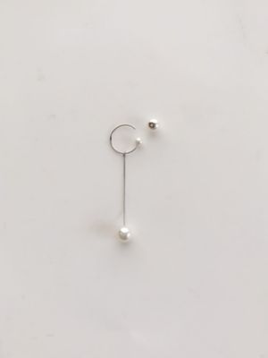★【受注商品】越物ナチュラルホワイト　イヤーカフ＆ピアス