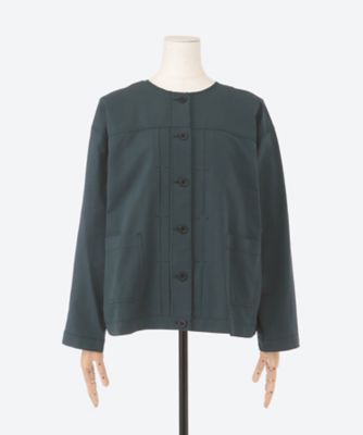 アル・ディ・ラ(Women/大きいサイズ)/アル・ディ・ラ 綿麻ブルゾン(クローバー) ネイビー コート・ジャケット【三越伊勢丹/公式】