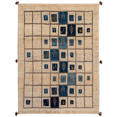 【SALE】三越伊勢丹オンラインストア ペルシャ手織りギャッベ ラグMサイズ 7 (1)G1175 【三越伊勢丹/公式】