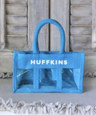 ＜HUFFKINS＞【浦和スコパおまとめ】★ジュートバッグピクニックバッグ　ターコイズ