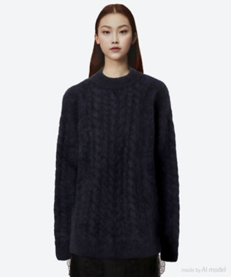 完売Cecilie Bahnsenセシリーバンセン ミロ襟付きウールカーディガン