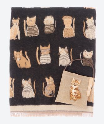 ☆マリーズアパリ フランス展キット ブラック 猫柄リバーシブル