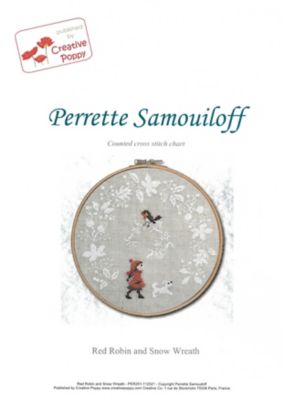 ☆ペレッテ・サモイロフ作 クロスステッチ刺繍 図案セット 「赤いコマドリと雪のリース」「雨だ」 | Perrette Samouiloff/ペレッテ・ サモイロフ | 三越伊勢丹オンラインストア・通販【公式】