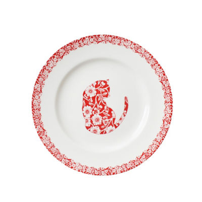 ☆【予約販売】レッドキャリコキャット プレート17．5cm