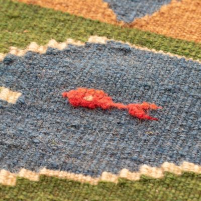 ★ペルシャ手織りキリム　玄関マットＭサイズ　５