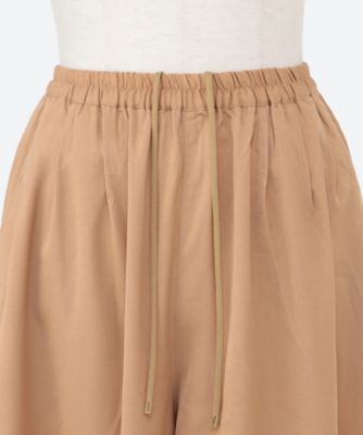 ポリエステルピーチツイルフレアギャザーパンツ 46160444