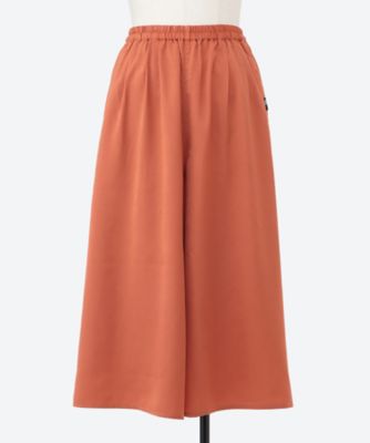 【送料無料】super hakka feuille (Women/大きいサイズ)/スーパーハッカ フィーユ ポリエステルピーチツイルフレアギャザーパンツ 46160444 51オレンジ パンツ・ズボン【三越伊勢丹/公式】