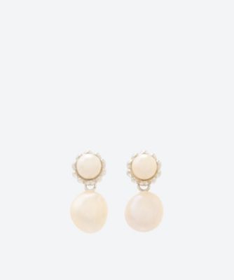 Sapir Bachar (Women)/サピアバシャール DOUBLE FLORA PEARL EARRINGS F24E3-P