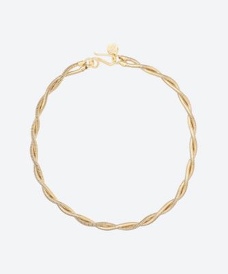 GOLD TWIST SNAKE CHOKER F24N12－G