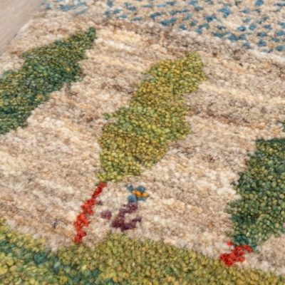 ★ペルシャ手織りギャッベ　チェアサイズ　１９