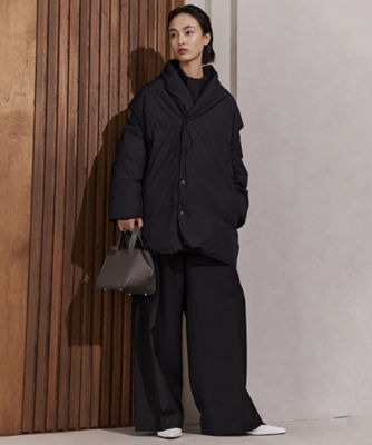 yonfa ヨンファコクーンダウンコートS black