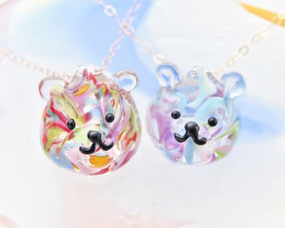 ★【産直】【Ｃｒｙｓｔａｌ】　「クマクリスタル」（１４ＫＧＦチェーン付き）