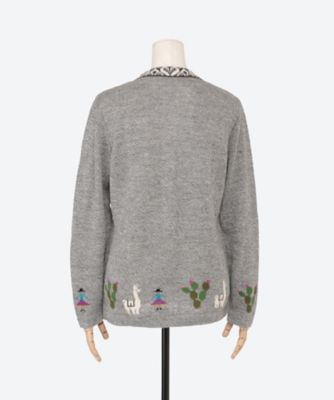 バーバリーロンドン　ケーブルニットカーディガン　アルパカ混　グレー系 MACKINTOSH LONDON（マッキントッシュ ロンドン） カーディガン