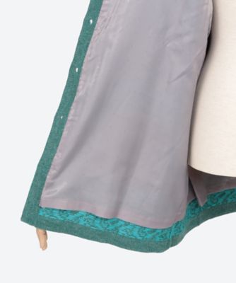 ☆花モチーフ柄グラデーションニットコート（クローバー） | アルパカ