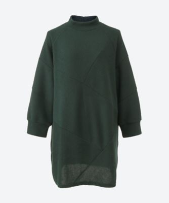 QUINTY (Women/大きいサイズ)/クインティ ★バイアスリブチュニックプルオーバー（クローバー）