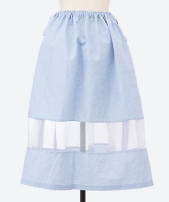 スカート　Ｄｒａｗ―ｓｔｒｉｎｇ　ｌｉｎｅｎ―ｓｉｌｋ　ｓｋｉｒｔ　ＳＫ４１Ｃ２０
