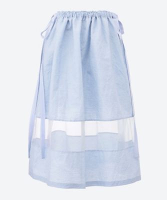 ＜SHANSHAN RUAN (Women)＞スカート　Ｄｒａｗ―ｓｔｒｉｎｇ　ｌｉｎｅｎ―ｓｉｌｋ　ｓｋｉｒｔ　ＳＫ４１Ｃ２０