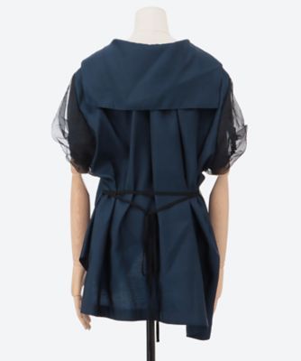 ブラウス　Ｆｒｏｎｔ　ｋｎｏｔｔｅｄ　ｓｉｌｋ　ｂｌｏｕｓｅ　Ｔ１４４Ｃ４Ｃ