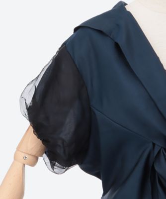 ブラウス　Ｆｒｏｎｔ　ｋｎｏｔｔｅｄ　ｓｉｌｋ　ｂｌｏｕｓｅ　Ｔ１４４Ｃ４Ｃ