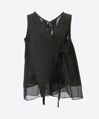 SHANSHAN RUAN (Women)/シャンシャンルアン カットソートップス　Ｂｉ―ｆａｂｒｉｃ　ｗｒａｐ　ｔｏｐ　Ｔ１４６Ｃ１