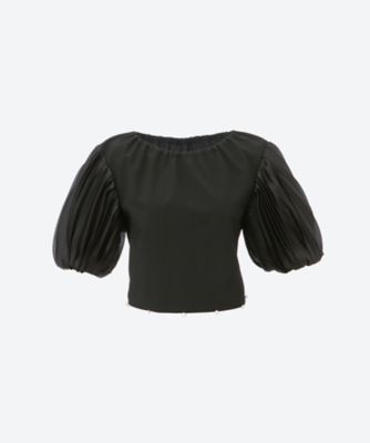 SHANSHAN RUAN (Women)/シャンシャンルアン カットソートップス　Ｂａｃｌ―ｋｎｏｔ　ｃｒｏｐ　ｔｏｐ　Ｔ９３Ｃ