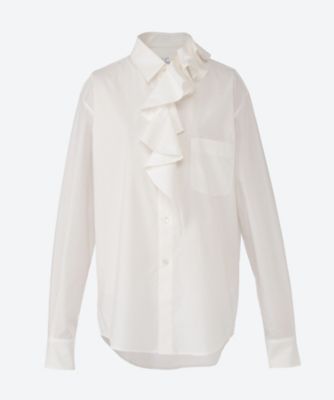 VIVIANO (Women)/ヴィヴィアーノ Ｒｕｆｆｌｅ　Ｃｏｌｌａｒ　Ｓｈｉｒｔ　ＶＭ―ＳＳ２５―ＳＨ０３