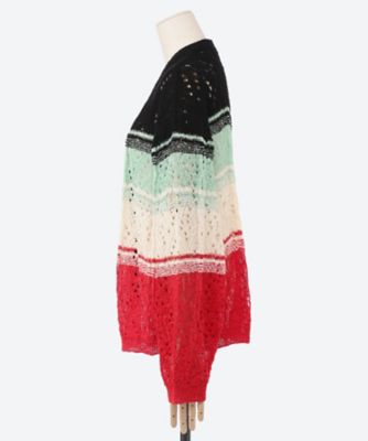 カーディガン　Ｂｒｏｋｅｎ　Ｌａｃｅ　Ｂｏｒｄｅｒ　Ｃａｒｄｉｇａｎ　ＫＧＳＳ２５―Ｋ１１