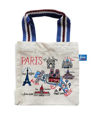 ＜Julia GASH＞★ショッピングバッグ（小）　Ｐａｒｉｓ　ストライプハンドル