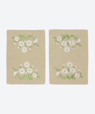 ＜French Country＞★デージー刺繍ランチョンマット２枚セット