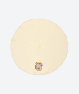 ★パープル＆クリーム　円形タオル２枚セット