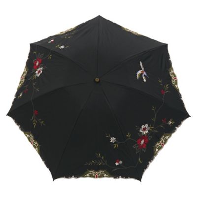 【プレゼント付】花鳥刺繍ミニ折りたたみ日傘