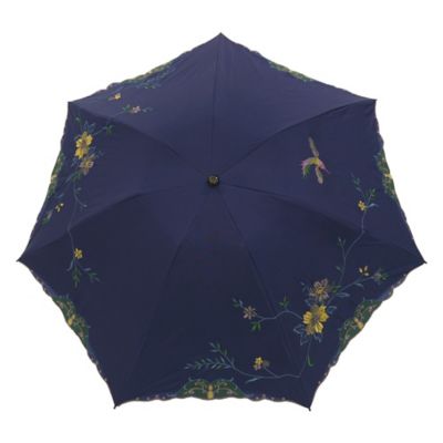 【プレゼント付】花鳥刺繍ミニ折りたたみ日傘