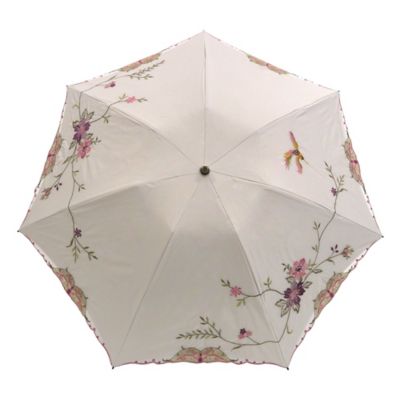 【プレゼント付】花鳥刺繍ミニ折りたたみ日傘